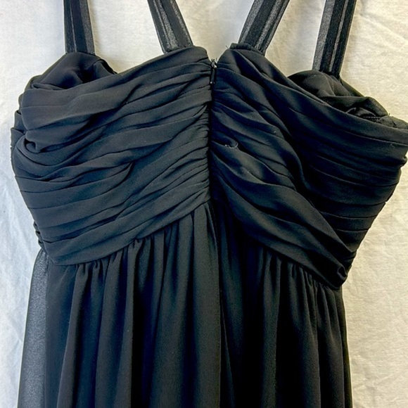 Bill Levkoff Black Bodice Strappy Formal Long Black Sleeveless Gown Size… - Picture 8 of 13